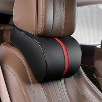 PU Leather Car Headrest Breathable Head Neck Rest Pillow Memory Foam Car Seat Head Support Pillow