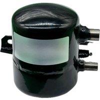 Low profile hermetic oil separator is designed for vehicle climate equipment and blast freezers and commerce ice maker machine