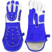 Anti-Bite Safety-Bite Gloves For Catch Dog,Cat,Reptile,Animal Ultra Long Leather Splicing Thick Pets Grasping Biting Protective