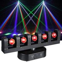 2IN1 Effect LED Stage Light Beam 5X10W RGBW Moving Head Light DJ Control Disco Party Show Light DMX512 LED Bar Light for Wedding