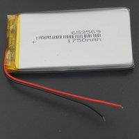 3.7V 1750mAh Polymer Li Lithium Battery 653569 Lipo Repair For GPS Bluetooth Speaker LED Light DashCam Phone Driving Recorder