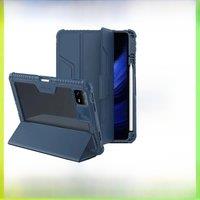NILLKIN Bumper Leather Case for Xiaomi Pad 6/Pad 6 Pro, Foldable Stand, PU Leather Flip Cover,