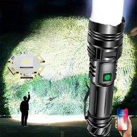 2025 The best-selling high-power LED rechargeable flashlight with ultra long distance zoom and