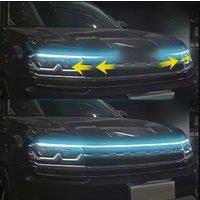 1PCS Dynamic meteor Led Car Hood Lights Strip Universal Engine Hood Guide Decorative Light Bar Auto Headlights Car Running Light
