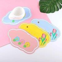 Car cute anti-slip mat car mobile phone center console high temperature storage mat creative