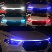 LED Daytime Running Light Starting Car Hood Door Decorative Lights DRL Auto Engine Hood Guide Decorative Ambient Lamp 12V
