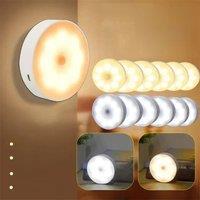 6PCS Motion Sensor LED Night Light USB Rechargeable Night Lamp For Kitchen Cabinet Wardrobe Lamp Staircase Wireless Closet Light