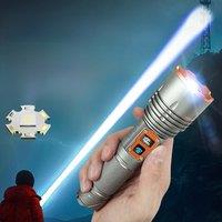 High Power LED Flashlight Alloy 5000mAh Rechargeable Powerful Flashlight 5 Modes Lighting 1200M Zoomable Tactical Torch Lighting