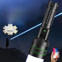 2025Super Long Range Tactical Torch High Power LED Flashlight Rechargeable Strong Light Lamp Outdoor