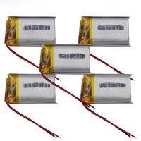 5pcs 3.7V 400mAh 1.48Wh Polymer Li Lithium Battery 802030 Pack Repair Controller Car DashCamera GPS Sat Nav MP4 Music Player