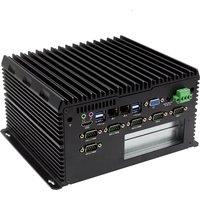 Fanless Industrial Computer, 6/7/8th Gen. Core i3/i5/i7 U Processor, 6*COM, 8*USB, 2*GLAN, 2*PCI Slot, 8GB RAM, 256GB SSD