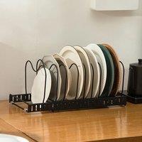 ?Lifeideas?Expandable Pot Pan Lid Rack Pan Organiser with 10 Dividers