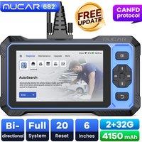 MUCAR 682 AI-Assisted Car Diagnostic Tool CANFD Bidirectional ECU Coding 20 Resets Full System diagnosis Obd2 Scanner Life Free