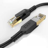 UGOURD Cat8 Ethernet Cable Network Cable Cat 8 Flat Round Internet LAN Cord 40Gbps For Router PS4 0.5m-5m 10m 15m 20m 30m/100ft