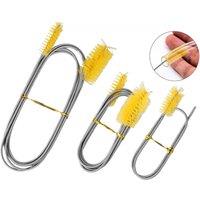 120/155cm Double Ended Nylon Wire Spring Brush Pipe Brush Fish Tank Cleaning Brush Aquarium Drainage Pipe Cleaning Tool