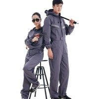 Work Clothing Hooded Overalls Jumpsuit Men Women Repair Coveralls Reflective Stripe Repairman Machine Welding Worker Uniforms