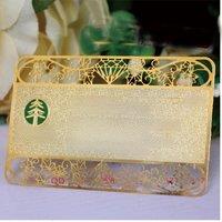 100pcs/lot Metal Business Card customization Blanks Card for Customer Laser Engraving DIY Gift Cards 0.35mm thickness