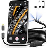 HD 1080P Endoscope Camera For IOS Android Dual Lens Waterproof Inspection Sewer Borescope Camera for