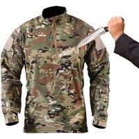 Tactical camou self-defense anti stab anti slash outdoor training safety T-shirt flexible hidden anti cut anti scratch clothing