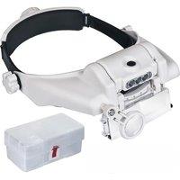 LED Headband Magnifier Professional Magnifying Glasses Hands Free Loupe Watch Electronic Repair Magnifying Glass Jewelers Loupe