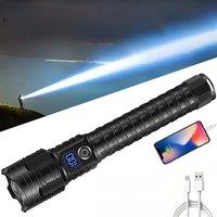 2025New 12000mAh White Laser Flashlights 1000000LM Ultra Powerful Flashlight Zoom USB Rechargeable
