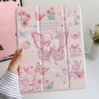 For iPad Air 13 2024 Case Shockproof Protective Shell For iPad Pro 12.9 With Auto-sleep/Wake Up Function Tri-fold Stand Cover