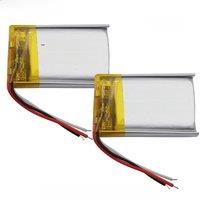 2pcs 3.7V 300mAh 1.11Wh Polymer Li Lithium Battery 602030 Lipo NTC 3-Wires Repair Controller GPS Car Dashcam Bluetooth Speaker