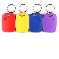 10pcs Double frequency IC+ID UID Rewritable Composite Key Tags Keyfob (125KHZ EM5200 RFID+13.56MHZ UID Changeable
