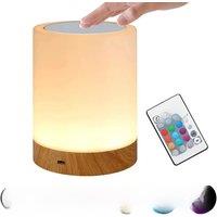 Touch Bedside Light, Bedroom Night Light, Dimmable Desk Light, Remote Control 16 Color Changing Light, Timed Shutdown, USB Charg