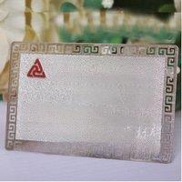 100pcs/lot Metal Business Card galvanized iron Blanks Card for Customer printing ID card with customization