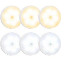 4pcs Motion Sensor LED Night Light USB Rechargeable Night Lamp For Kitchen Cabinet Wardrobe Lamp Staircase Wireless Closet Light