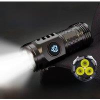 3 LED Flashlight 18350 Torch 1800LM ATR Luminus SST20 Rechargeable USB C Light IP68 Waterproof with