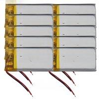 Wholesale 10pcs 3.7V 250mAh 0.925Wh Li Lithium Battery 402035 Cell For Mp3 3D Glasses Headphones Bluetooth Speaker selfie stick