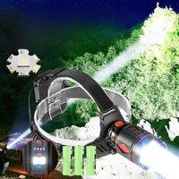 Ultra Powerful Rechargeable Headlamp White Laser Long Range 6000M Zoom Head Flashlight 18650 High
