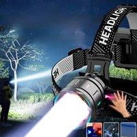 2025 New Super Powerful Headlamp 800W LED IR Sensor Headlight Rechargeable Head Flashlight 5000
