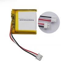 3.7V 1800mAh 6.66Wh Li-Polymer Li Lithium Battery 804040 Thermistor 3-Wires JST 3Pin 2.54mm For GPS Bluetooth Headset LED Light