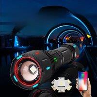 The most powerful LED flashlight of 2025, USB rechargeable variable zoom ultra bright flashlight,