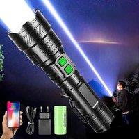White Laser Super Powerful Flashlight Rechargeable Torch Light Long Shot Lamp High Power LED