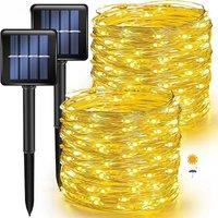 200/500/1000LED Solar String Lights Waterproof Fairy Lights Outdoor Garden Decor 8 Modes Warm White/Color Changing Easy Setup