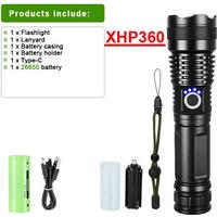 High Powerful Tactical Flashlight Rechargeable Super Bright Aluminum Alloy Led Torch Zoom Usb Hand