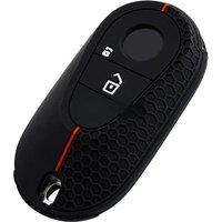 Silicone Car Remote Key Case Cover Chain Ring For Mercedes-Benz C E S CLE GLC EQE EQS Class W206 W214 W223 C236 X254 V297 X294