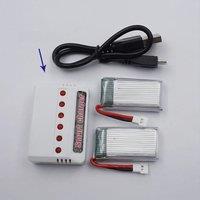 2pcs 3.7V 450mAh 25C Li-Polymer Li Battery 752035 Li-pol JST-XH 254mm Connector For Syma X5c Cheerson CX-30W RC Quadcopter Drone