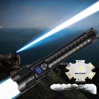 2025 Ultra Powerful Flashlight 800W Rechargeable Torch Light 10000mAh XHP360 High Power LED
