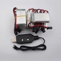 10pcs 7.4V 500mAh 3.7Wh 25C Rechargeable Lipo Li Lithium Battery 602540 SM For Helicopter Models JJRC H11C H11D FPV RC Drone