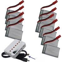 Wholesale 10pcs 3.7V 650mAh 25C Polymer Li Lithium Battery 852540 JST Plug For SYMA X5C X5A X5SC RC Quadcopter Helicopter Drone