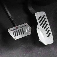 New 2/3pcs Universal Non-Slip Aluminum Manual Transmission Car Pedal Cover Set Kit Pedali Red/Blue/Silver Car Accessories