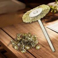Wire Wheel Brushes Polishing Brushes DIY Woodworking Accessories Electric Grinder Rotary Tools 50PCS