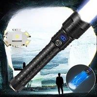 100000000LM High Power LED Flashlights Type-C Rechargeable LED Torch 5000M Ultra Powerful