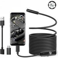 Type-c Android USB Endoscope Camera 7.0mm Hard Cable PC Android Phone Inspection Endoscope 3 IN1IP67