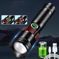 2025 Latest White Laser Flashlight Super Bright High Power Torch Rechargeable Outdoor Portable Hand